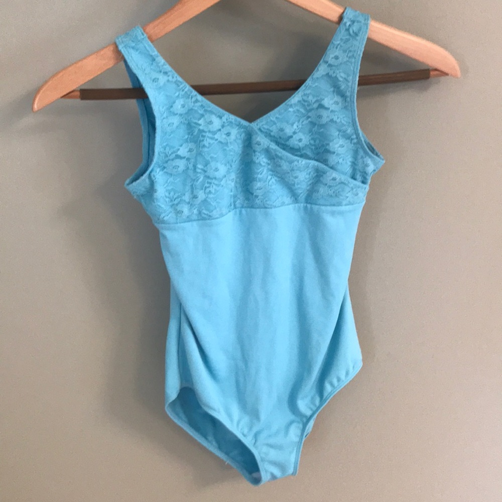 Blue leotard - child large 12